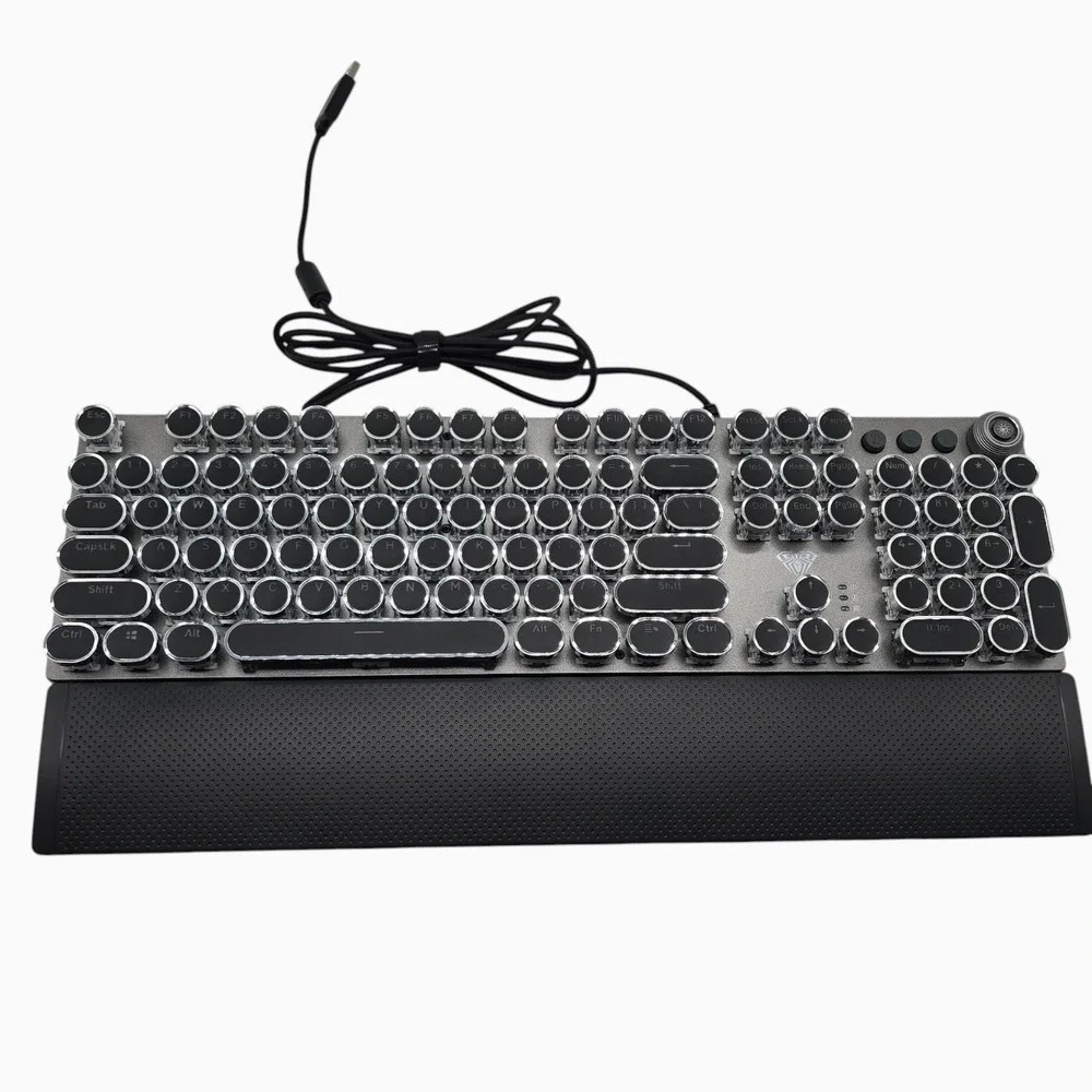 SEUNKWANG Typewriter Mechanical Gaming Keyboard Blue Switch Backlit Wired